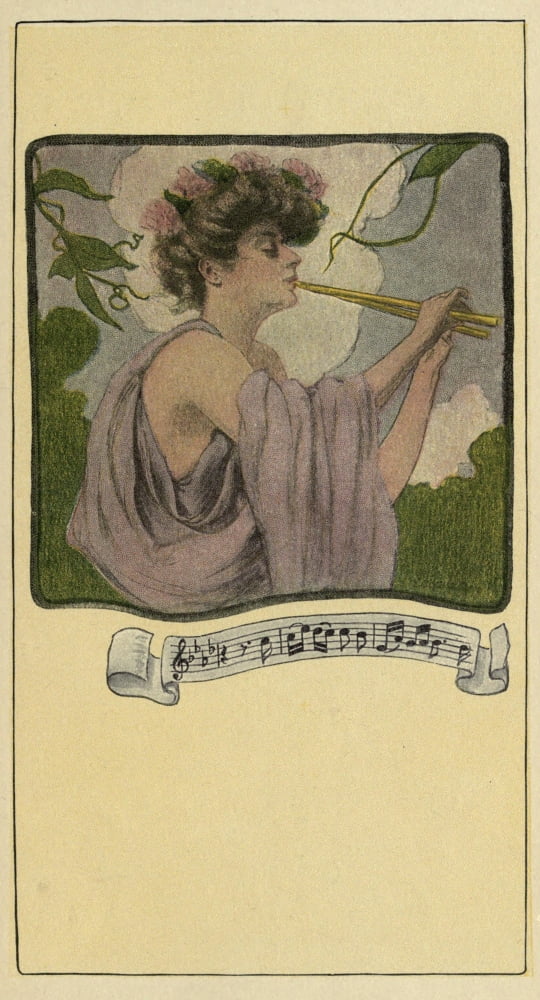 Cupids Fair-weather Booke 1911 Lady 4 Canvas Art - John Cecil Clay (18 x 24)