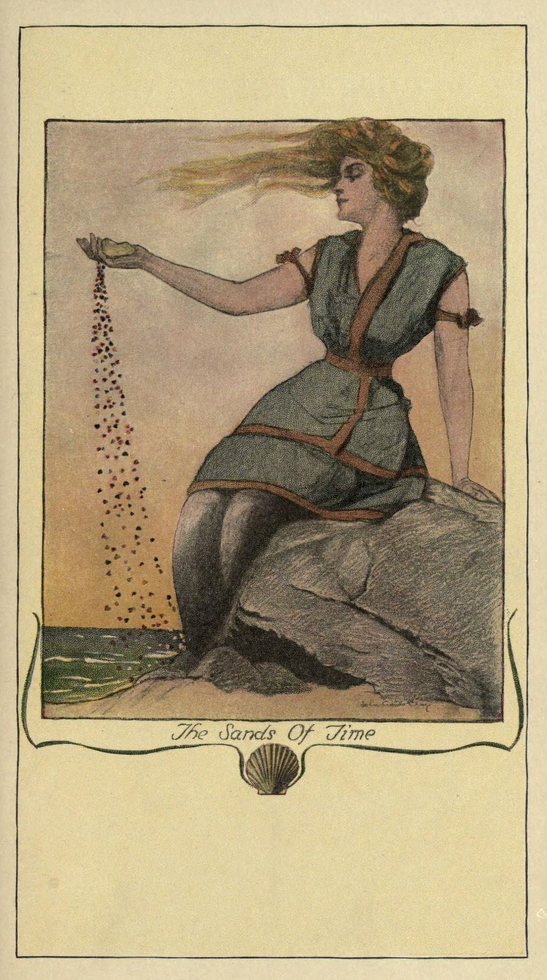 Cupids Fair-weather Booke 1911 Lady 6 Canvas Art - John Cecil Clay (18 x 24)