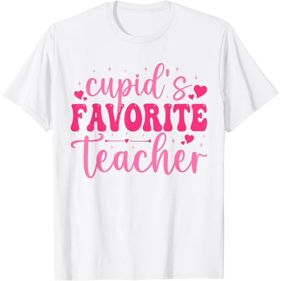 Cupids Favorite Teacher Valentine Day Love Teacher Heart T-Shirt