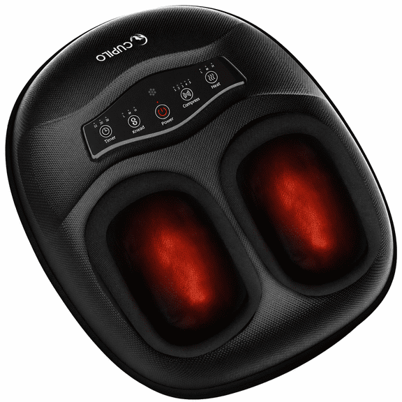 CuPiLo Foot Massager with Heat, Shiatsu Foot Massagers for Neuropathy, Fits up to Size 13, Home Relax for Women Men