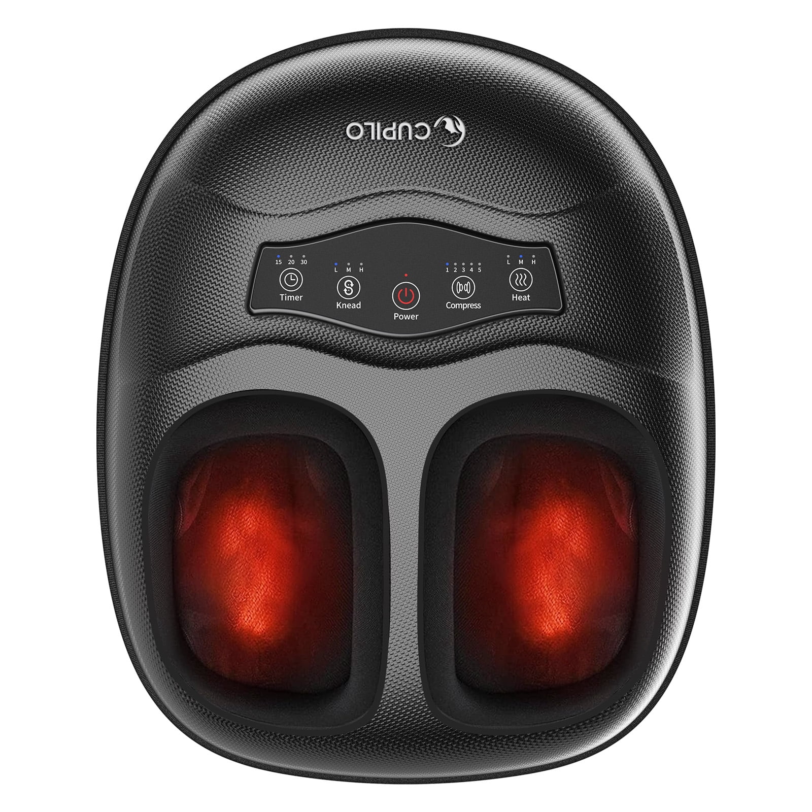 Cupilo Foot Massager with Heat & Remote Control, Shiatsu Feet Massager Machine, 5 Deep Kneading Therapy for Plantar Fasciitis, Neuropathy, Blood Circulation, Gifts for Women Men 13"
