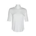 thumbnail image 1 of Cupio Crew Neck Short Sleeve Solid ITY Top-IVORY / L, 1 of 17
