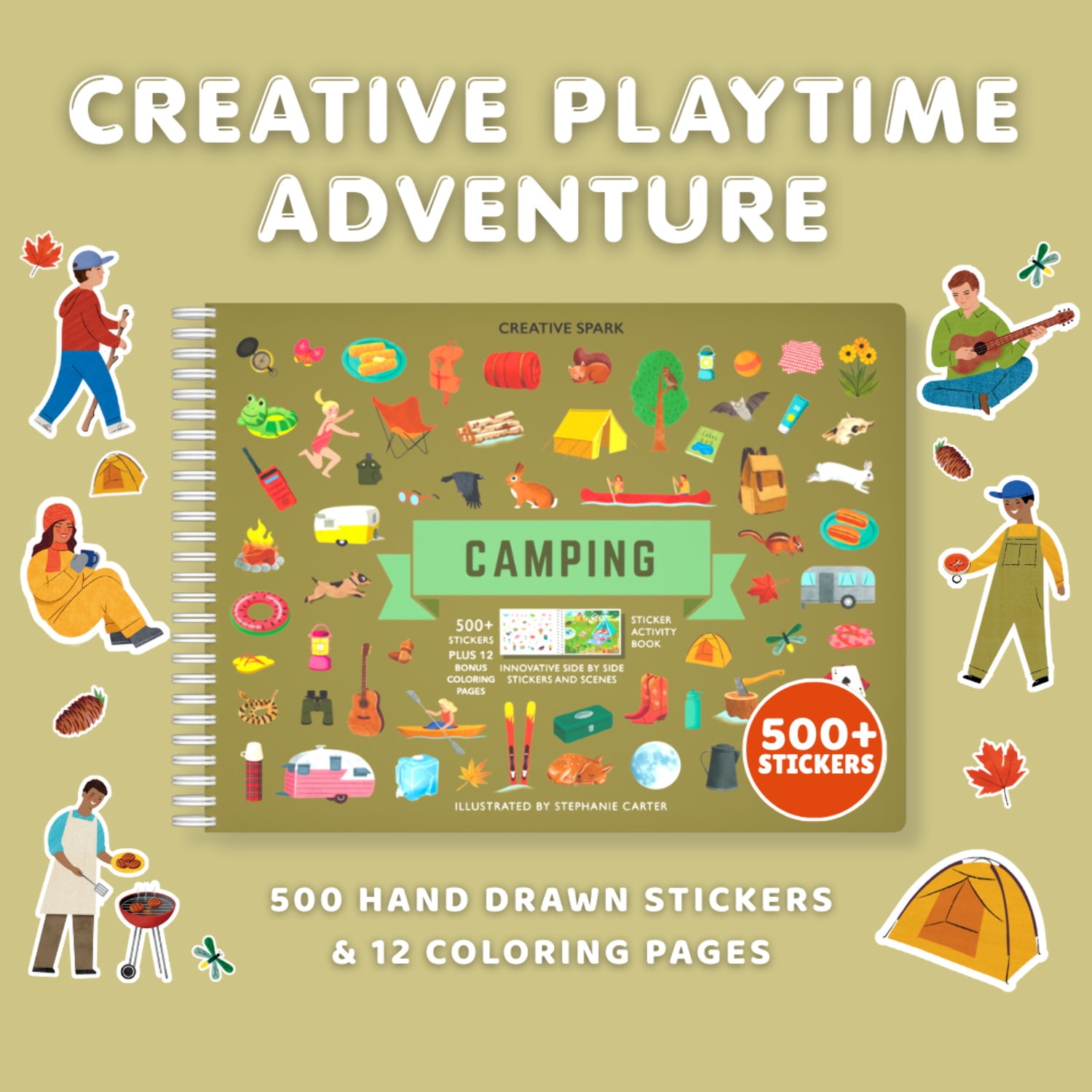 Cupkin Camping Sticker Book (12 of 41) 500+ Stickers 12 Lay Flat Scenes ...