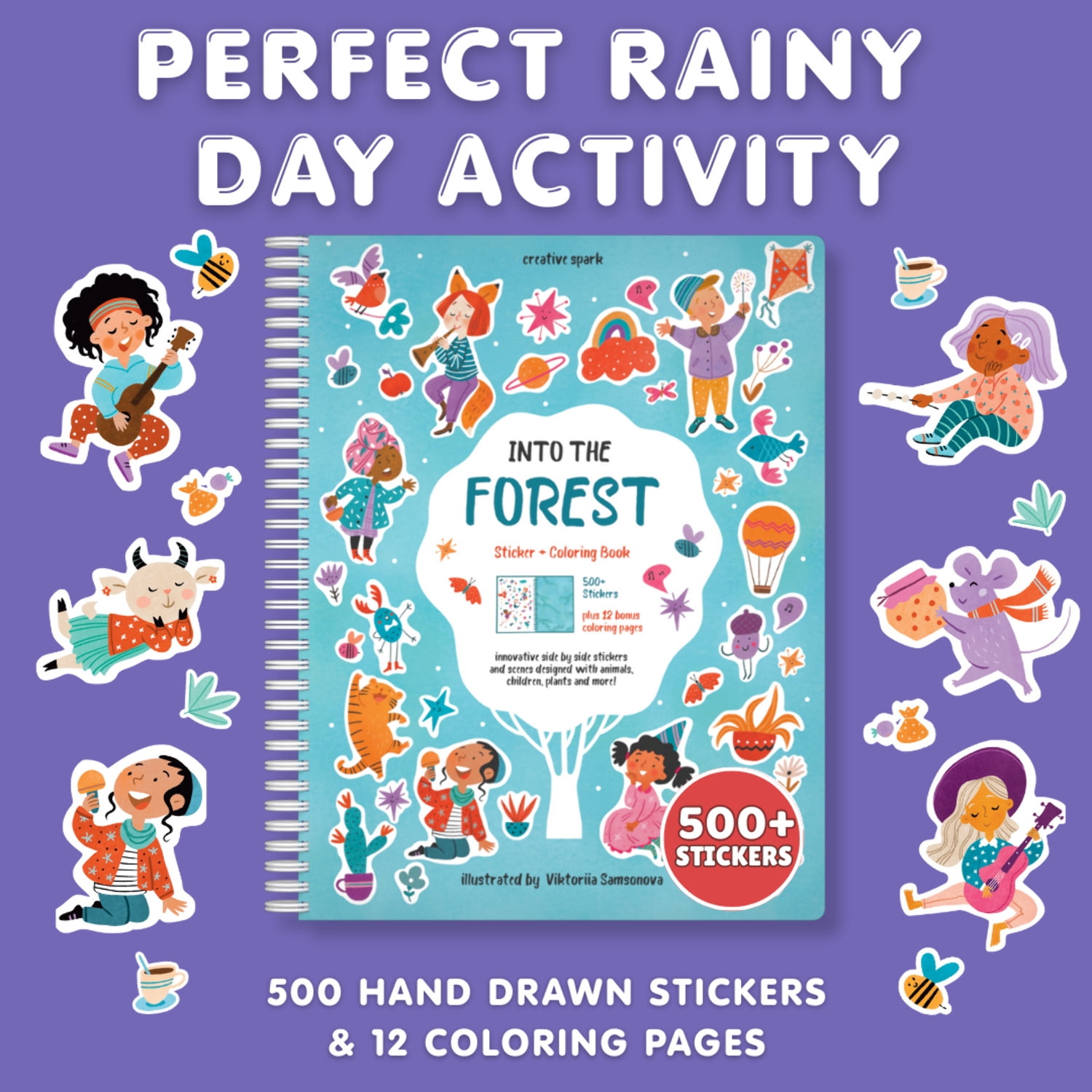 Kurkin Sticker Cupkin Forest Animals Sticker Book (39 of 41) 500+ Stickers 12 Scenes ...