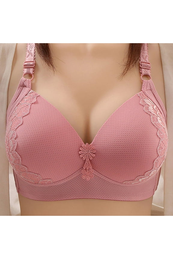 Cupless Bra Women Padded Bra Feature V-Neck T-Shirt Bra Style W-290 Pinks 44C