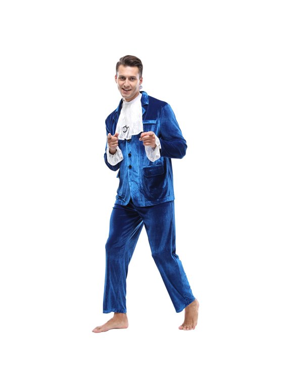 Blue 60s Costume Groovy Costumes Swinge rFor Men 1960s Movie Halloween CostumesSpy Costume Adult