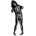 thumbnail image 1 of Cupohus Halloween Costume, Skeleton Costume Bodysuit Jumpsuit - Scary Black and White Costume, Unisex, Creepy, 1 of 6
