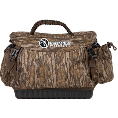 Cupped Waterfowl Floating Blind Bag, Hunting Blind Bag with Water-Resistant Shell and Foam Lining for Flotation, Medium, Mossy Oak Bottomland Camo