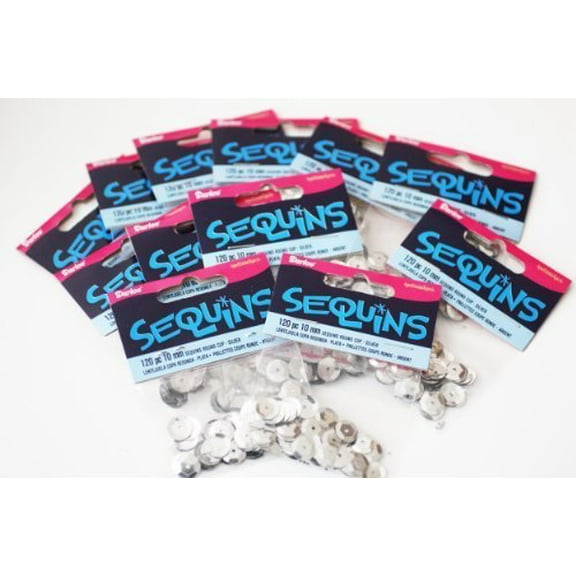 Darice Cupped Sequins 10mm 120/Pkg-Silver