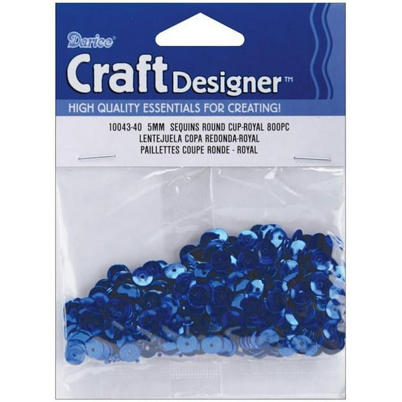 Cupped Sequins 5mm 800/Pkg-Royal Blue