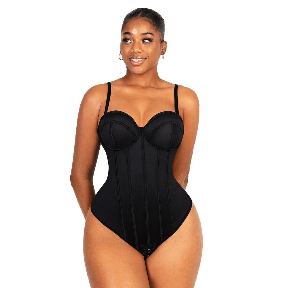 Varsbaby Slim Thong Corset Body Shaper + Stockings Waist Trainer Shapewear  In Large Sizes S 6XL From Fandeng, $29.17