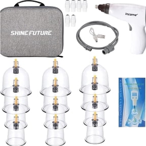 Acuzone Cupping Set, 19 Plastic Cups with Hand Pump, Multiple Sizes ...
