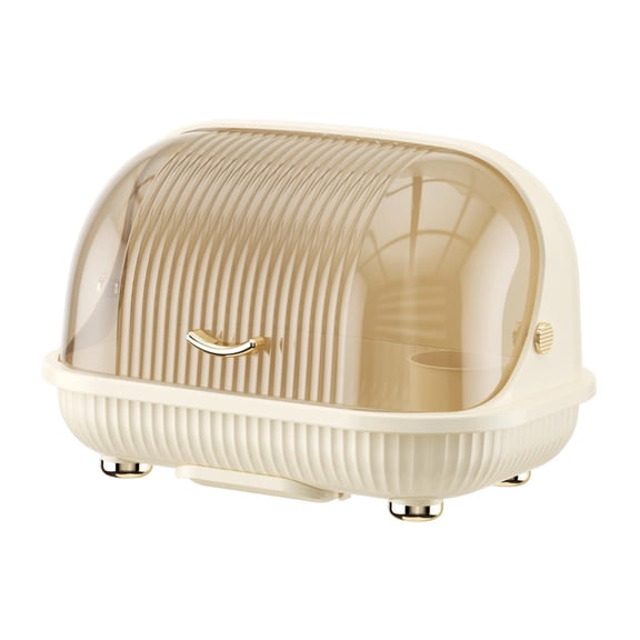 Cups Holder Dustproof Kitchen Cabinet Organizer Tableware Box with Hollow Design for Family Dishware Storage