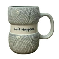 Cups, Knit Happens Mug Funny Knitting Mug Yarn Ball Ceramic Cup For Knitters Gift For Crocheters Lovers