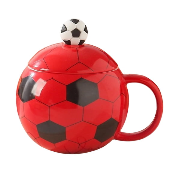 Cups  Soccer-themed cups  Glass cups and bottles  Everyday use  Elegant and transparent  Drinking cups  Ideal for staying hydrated, drinking coffee, and sipping water,Red,3.5,Home