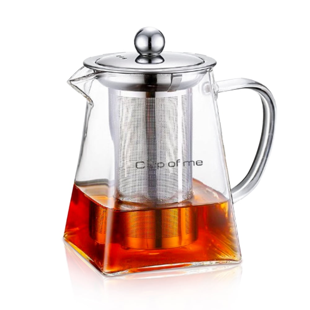 Cups of Me Transparent Teapot, Heatresistant Glass for Flowering Tea