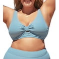thumbnail image 1 of Cupshe Women Swimsuit Plus Size Bikini Top Ribbed Texture Knotted Front Fixed Wide Straps No Bottom, 1 of 3