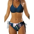 thumbnail image 1 of Cupshe Women's 2 Piece Bikini Set Back Braided Straps with Reversible Bottom, Size XS-XL, 1 of 8