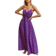 thumbnail image 1 of Cupshe Women's A-ship Dress V-neck Knot Print Maxi Beachwear Dress, Size XS-XL, 1 of 8