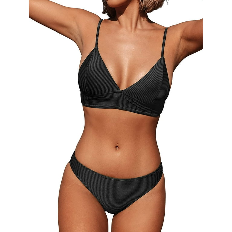 Cupshe black store bikini