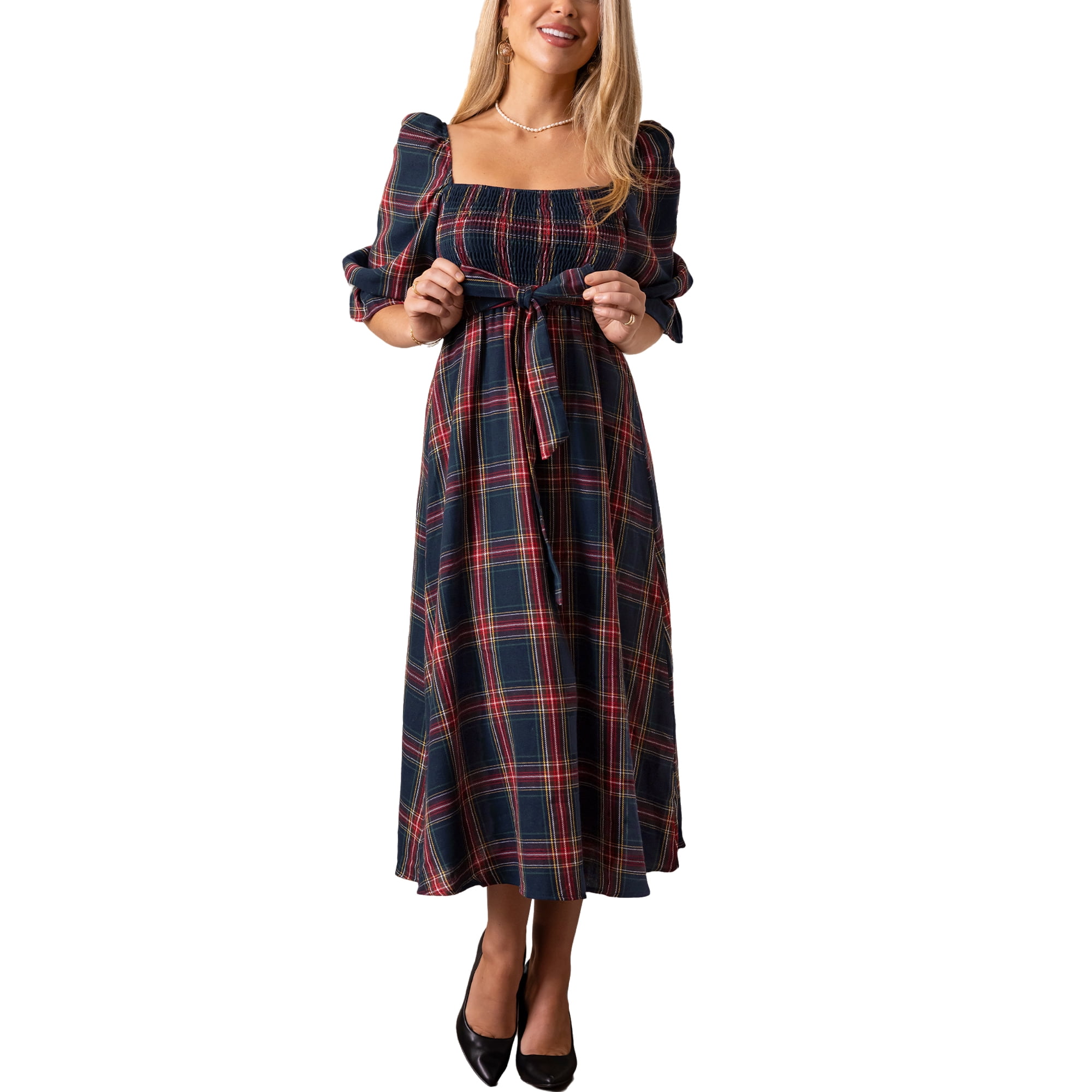 Round Neck Women Trench Maxi Dress With Belt