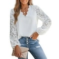 thumbnail image 1 of Cupshe Women's Floral Lace Scalloped V-Neck Top, Size S-XL, 1 of 5