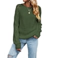 thumbnail image 1 of Cupshe Women's Knit Sweaters Round Neckline Cutouts Pullover Sweater, 1 of 5