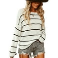 thumbnail image 1 of Cupshe Women's Knitwear Regular Length Long Sleeve Boat Neckline Sweater, 1 of 6