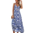 thumbnail image 1 of Cupshe Women's Maxi Dress Floral Print Twisted V Neck Sleeveless Long Dress Summer Casual Dress, Size XS-XL, 1 of 5