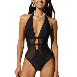 Swimsuits for Women One Piece Women s Elegant Dance Solid Floral One Piece Swimsuit Beach Swimwear Bathing Suit Walmart