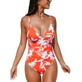 thumbnail image 1 of Cupshe Women's One Piece Swimsuit Tummy Control V Neck Bathing Suits, Size XS-XL, 1 of 5