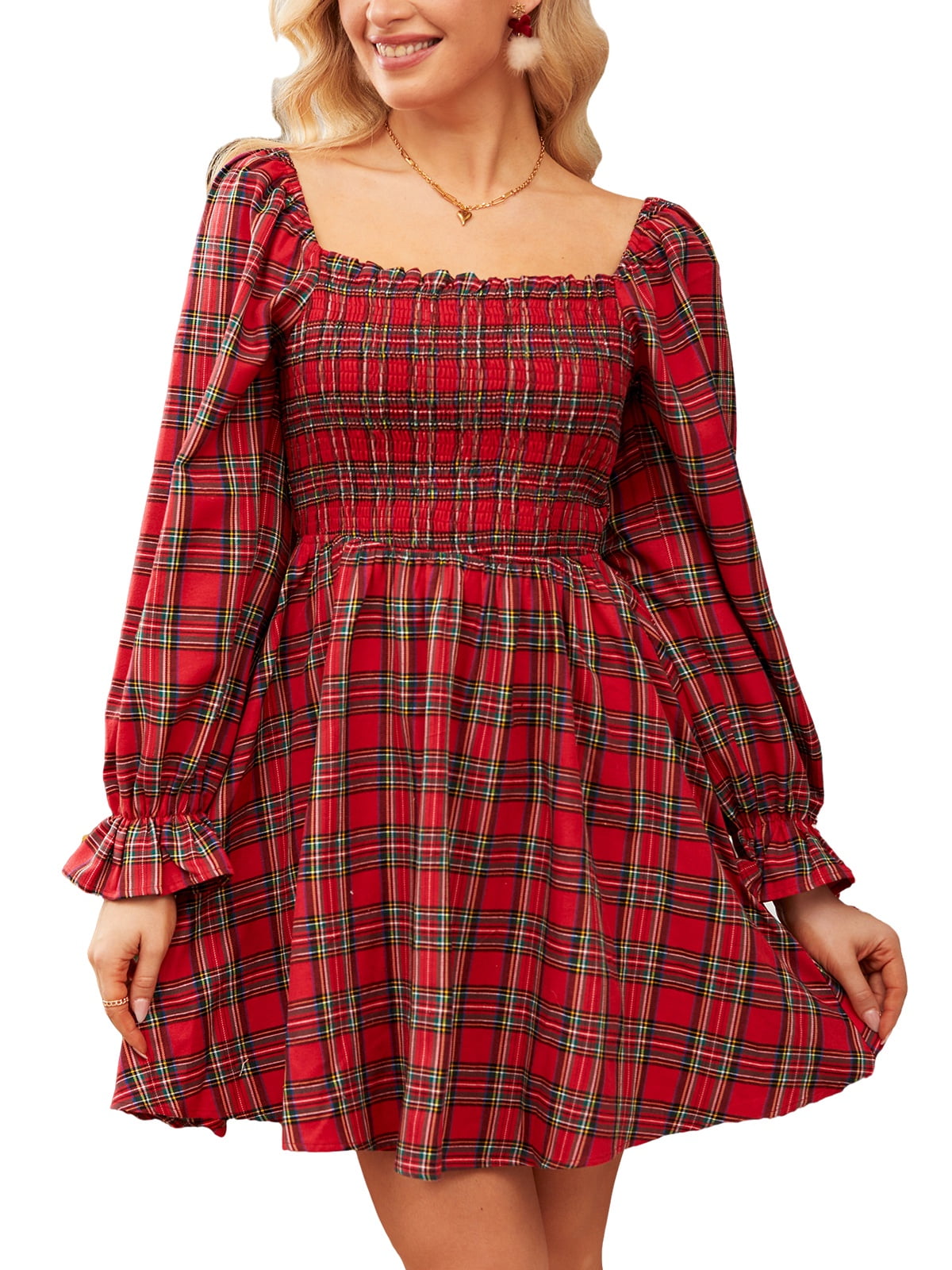 cupshe lady leisure plaid dress Plaid Outfits for Women