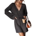thumbnail image 1 of Cupshe Women's Short Drawstring Sweater Dress, Acrylic, 1 of 4