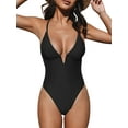 thumbnail image 1 of Cupshe Women's Swimsuit One Piece Bathing Suit Deep V Neck Crisscross Back Adjustable Strap, Size XS-XL, 1 of 7