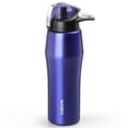 thumbnail image 1 of Cupture Action Bottle Flip Top with Handle - 22oz Double Wall Vacuum-Insulated Stainless Steel Water Bottle (Purple), 1 of 10
