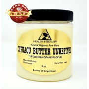 Cupuacu Butter Unrefined Organic Extra Virgin Cold Pressed Raw Pure 8 oz