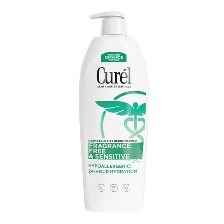Curél Fragrance Free Moisturizer, Sensitive Skin Body Lotion for Dry Skin, 20 oz