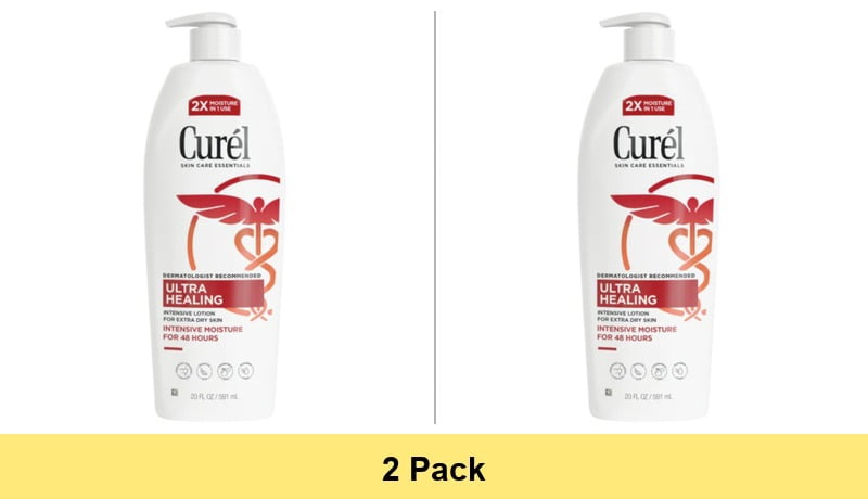 Curél Ultra Healing Intensive Fragrance-Free Lotion for Extra-Dry Sensitive Skin, 20 oz - 2 Pack