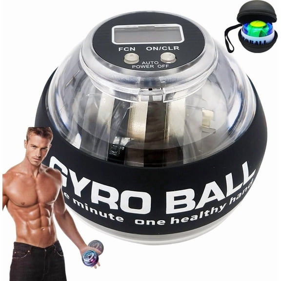 Curaball Hand Exerciser, Torque Ball Hand Exerciser, Ball with LED Lights and Counter for Strengthen Arms, Fingers & Muscles, All Fitness Levels & Arthritis Relief