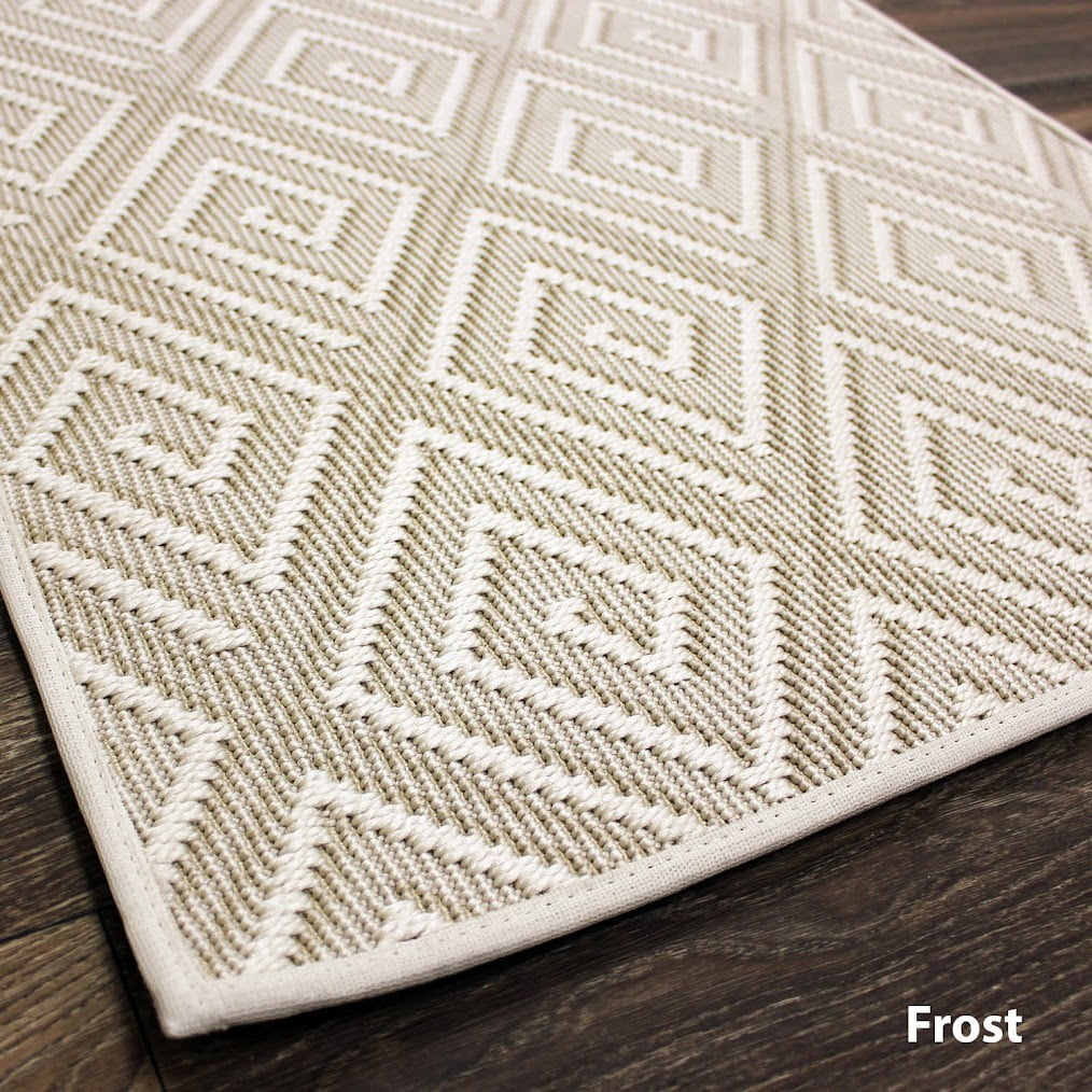Curacao Custom Cut Indoor Outdoor Area Rug Carpet Collection-Frost ...