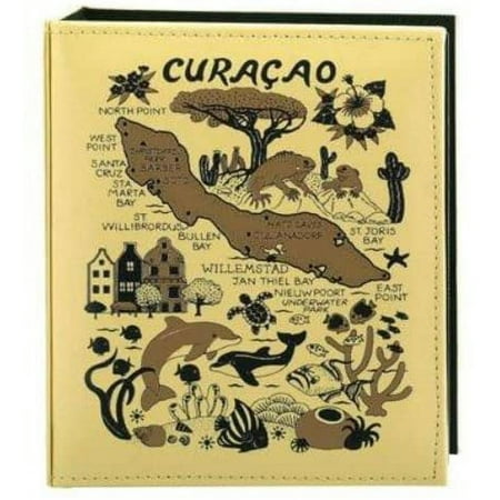Curacao Map Embossed Photo Album 100 Photos / 4x6