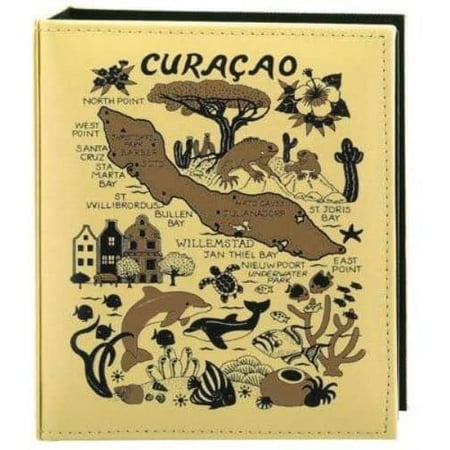 Curacao Map Embossed Photo Album 200 Photos / 4x6