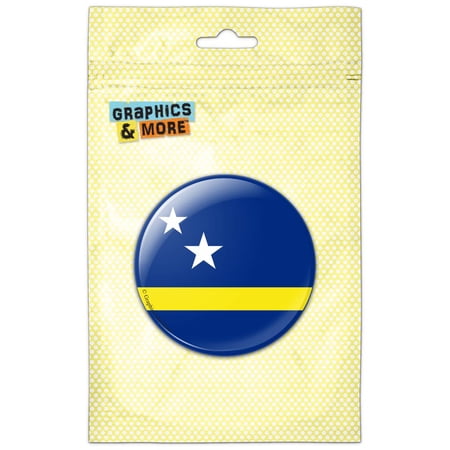 Curacao National Country Flag Pinback Button Pin Badge