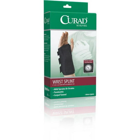 Curad 8" Foam Wrist Splint with Aluminum Stay