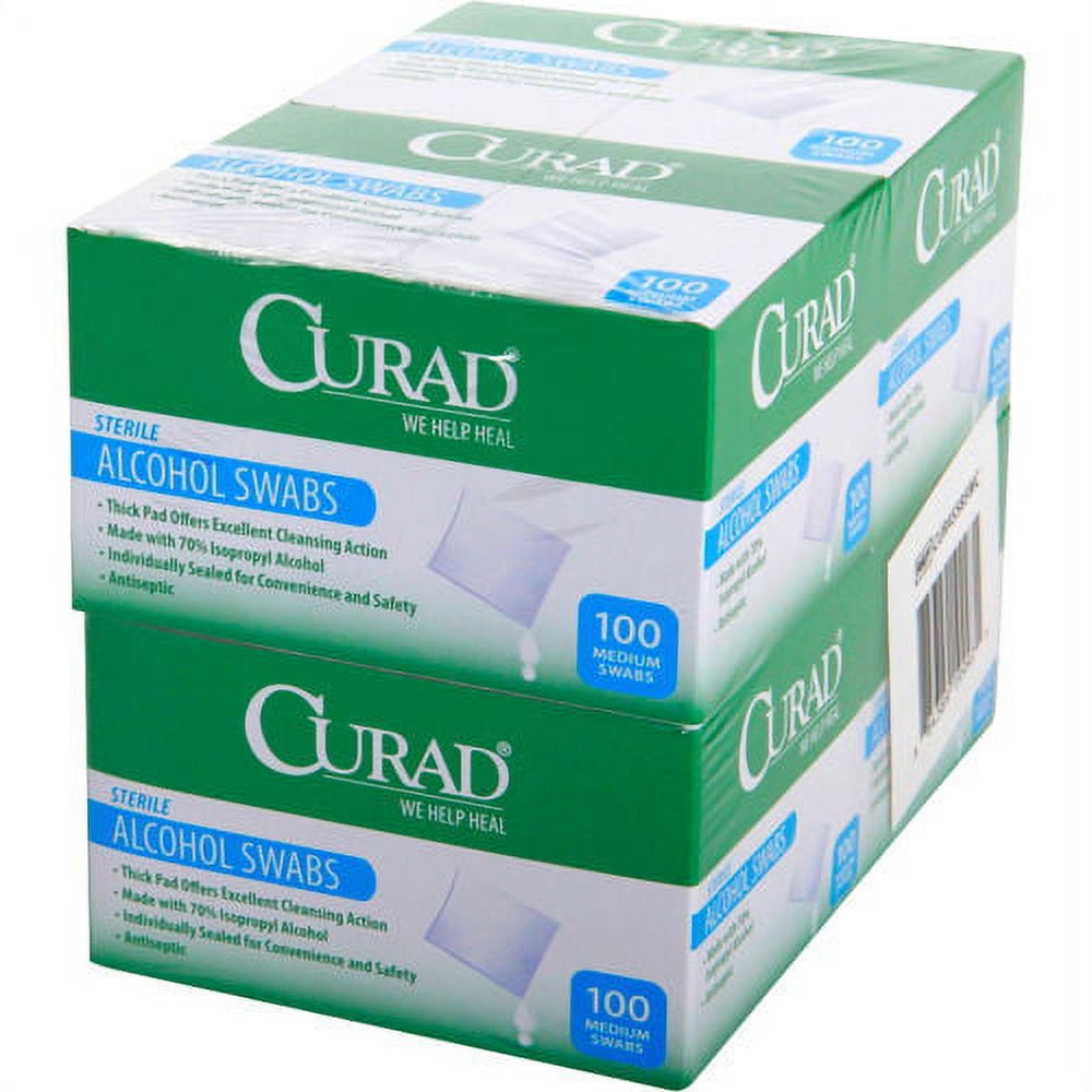 Curad Alcohol Prep Pads, 100 Count