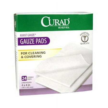 Curad Avant Gauze Pad, 4 X 4 Inches - 24 Ea, 2 Pack