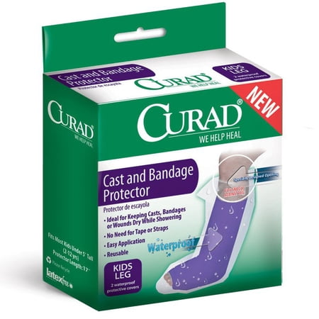 Curad Cast And Bandage Kids Leg Waterproof Protector - 2 Ea, 2 Pack