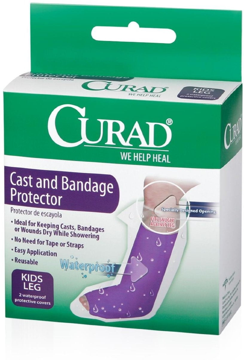 Curad Cast and Bandage Protector, Waterproof, Kid's Leg 2 ea