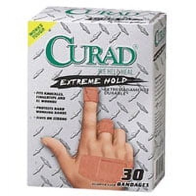 Curad Extreme Hold Bandages, Assorted Sizes - 30 Each