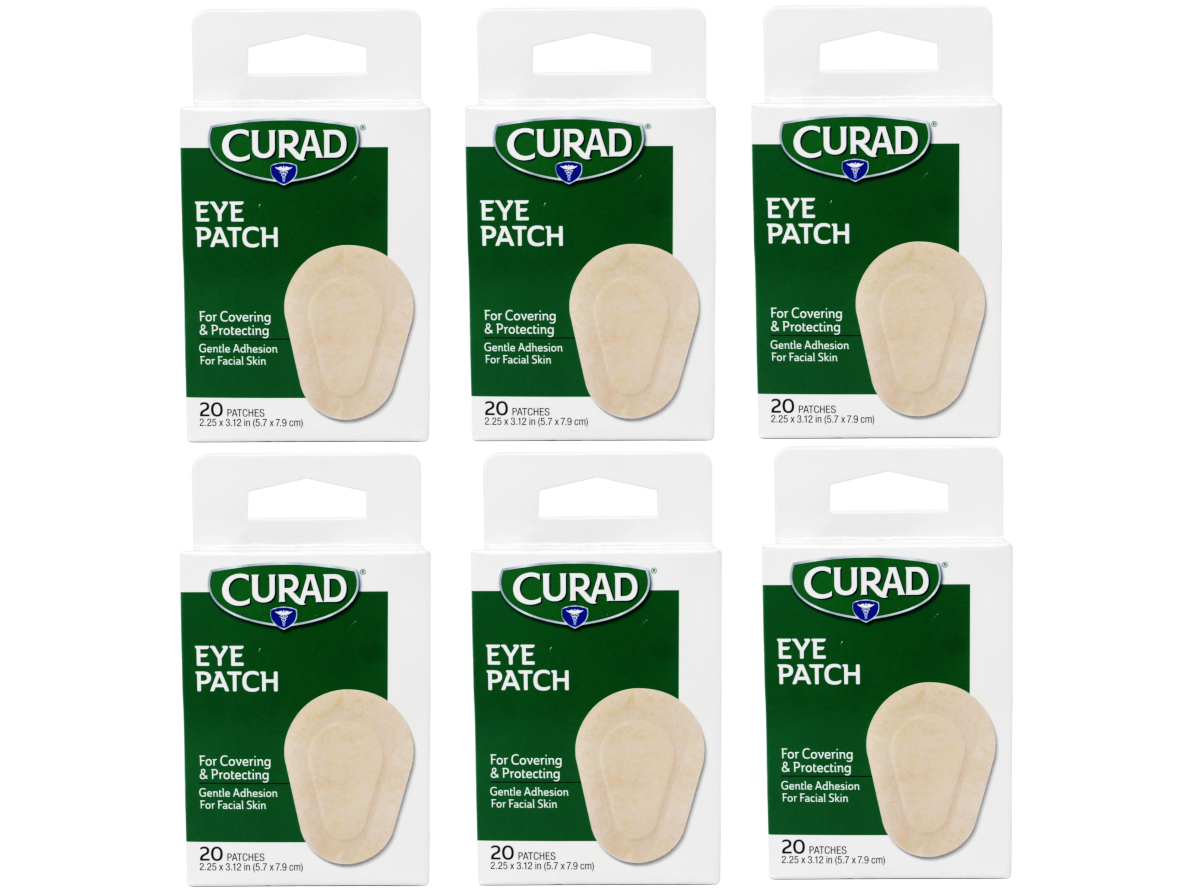 Curad Eye Patch, Non-Woven (Paper), 2.25 Inches X 3.12 Inches, 20 Count - 6 Pack